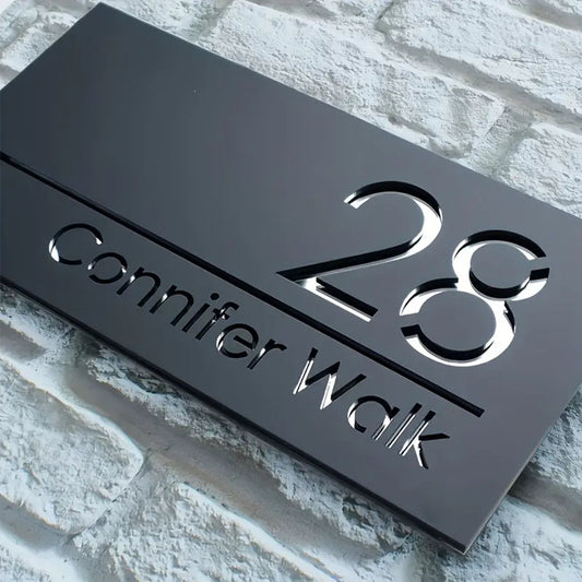 DESIGNERSKA TABLICZKA NA DOM MIESZKANIE WEWNĘTRZNA Z AKRYLU DYSTANSE LUSTRO