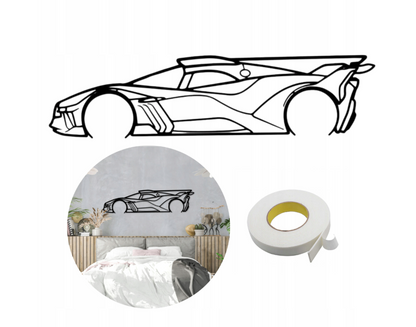 SAMOCHÓD Bugatti Bollide OBRAZ tryptyk SUPERSAMOCHÓD WYŚCIGOWY PANEL 63cm