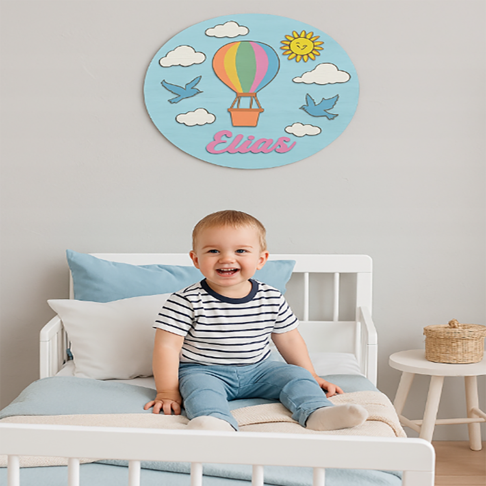 Personalizowana tabliczka z imieniem dla dziecka baby shower chrzest 3d