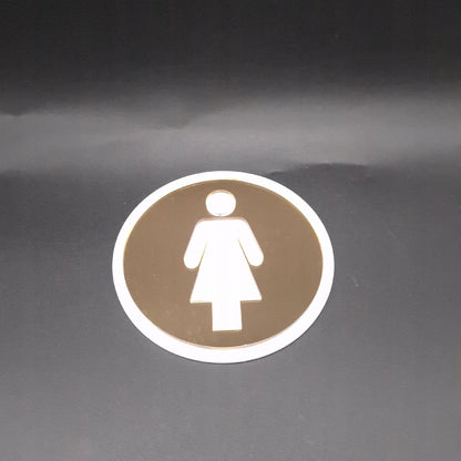 TOALETA OZNACZENIE WC ZNAK SYMBOL MĘSKI DAMSKI ZNACZEK SAMOPRZYLEPNA 9x9 cm