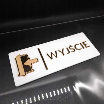 TABLICZKA WyJŚCIE INFORMACYJNA NA DRZWI GLAMOUR PREMIUM RÓŻNE KOLORY 3D