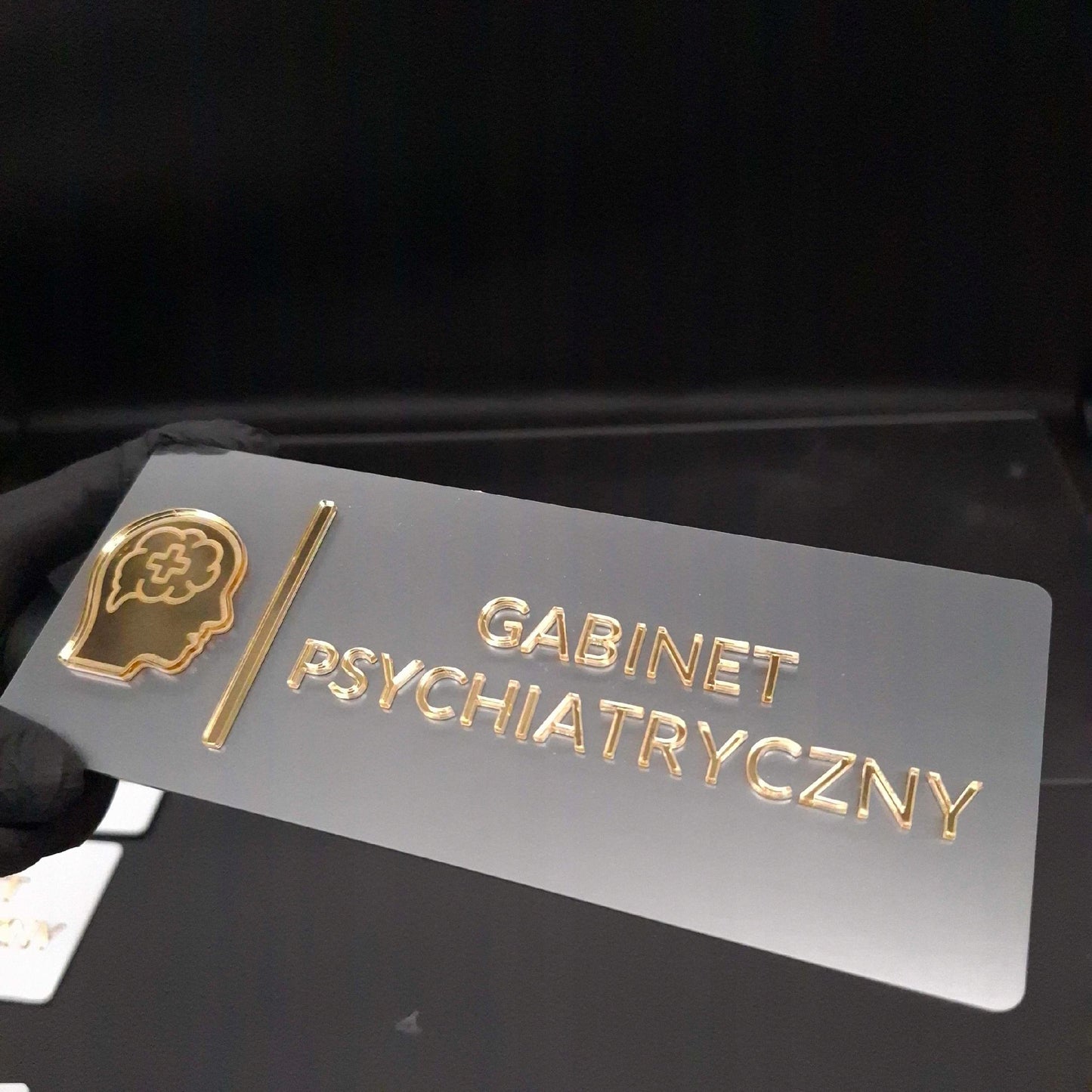 TABLICZKA GABINET PSYCHIATRYCZNY NA DRZWI INFORMACYJNA DO KLINIK PORADNI 3D