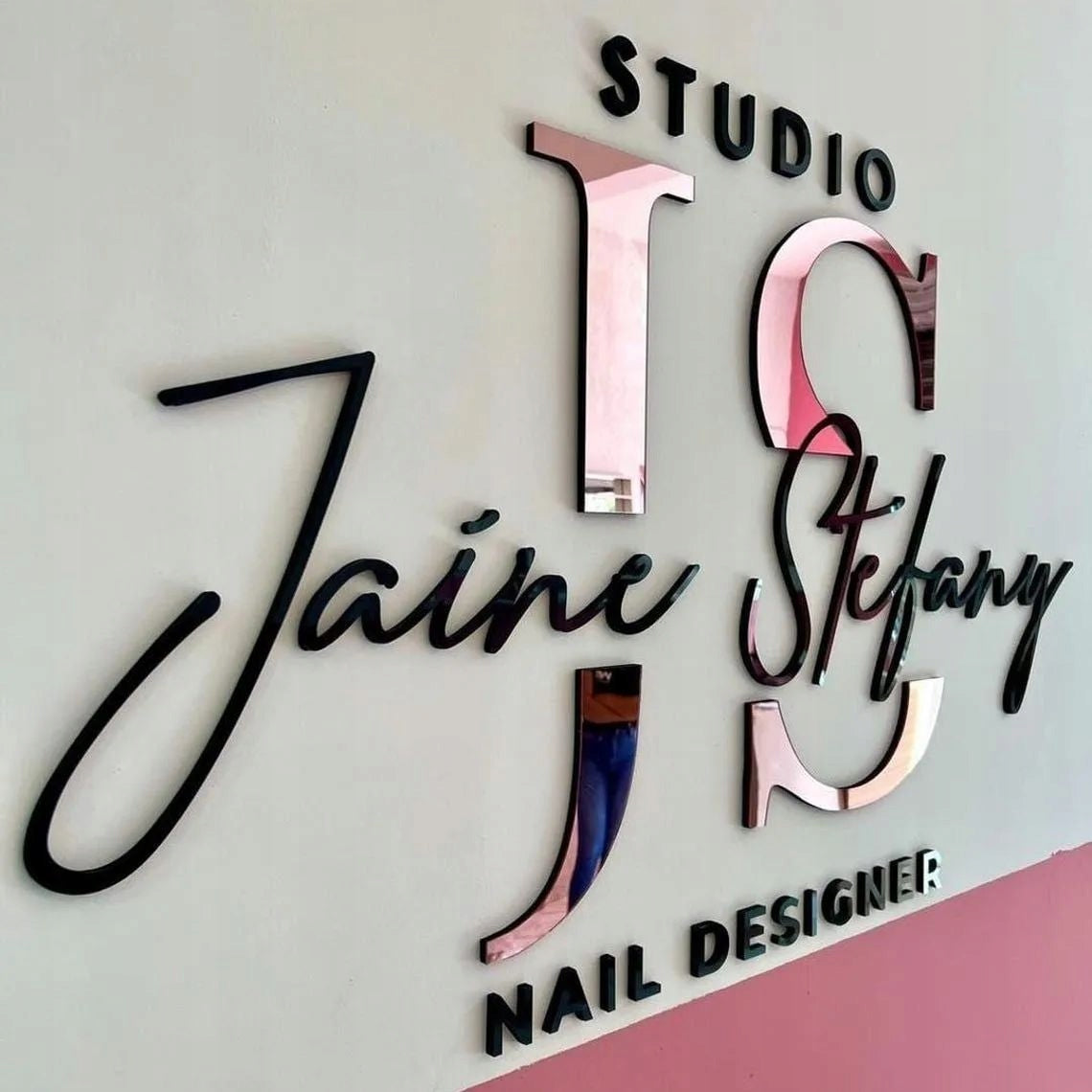 LITERY PRZESTRZENNE NAPIS FIRMOWY LOGO CYFR SZYLD3D ZLOTE PERSONALIZOWANE