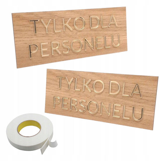 TABLICZKA TYLKO DLA PERSONELU RÓŻNE KOLORY DO RESTAURACJI FIRMY TAŚMA