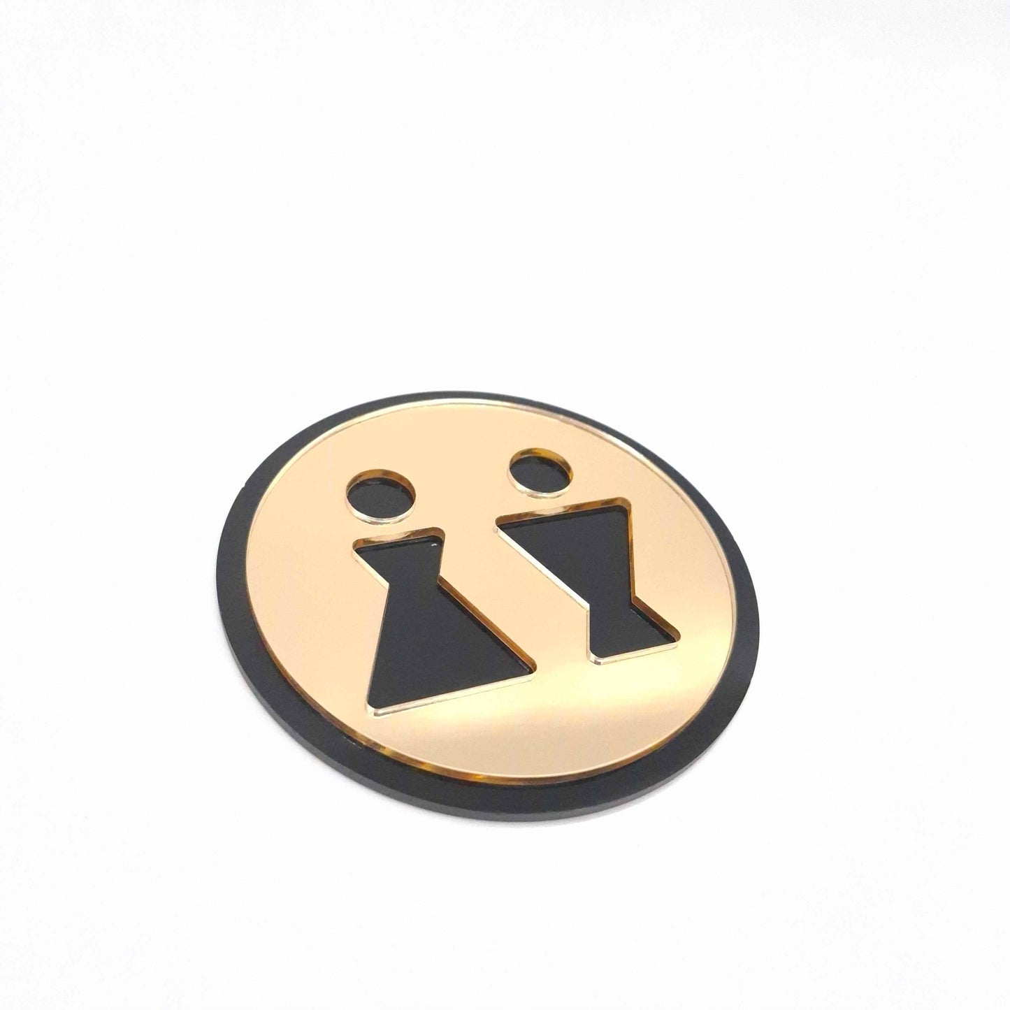 TABLICZKA TOALETA WC ZNAK SYMBOL OZNACZENIE MĘSKI DAMSKI ZNACZEK 9x9 cm
