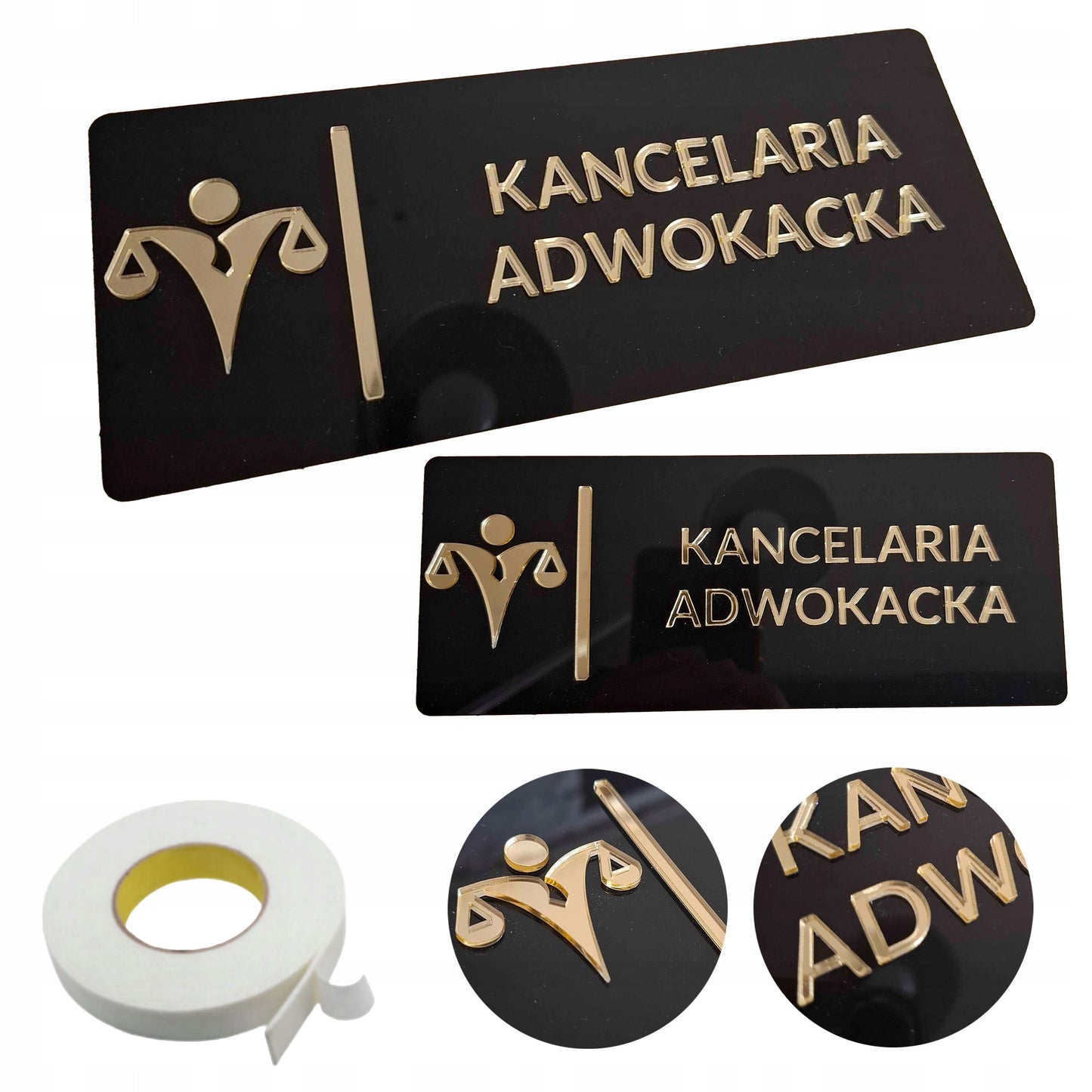 TABLICZKA KANCELARIA ADWOKACKA NA DRZWI DO BIUR PRAWNICZYCH KANCELARII 3D