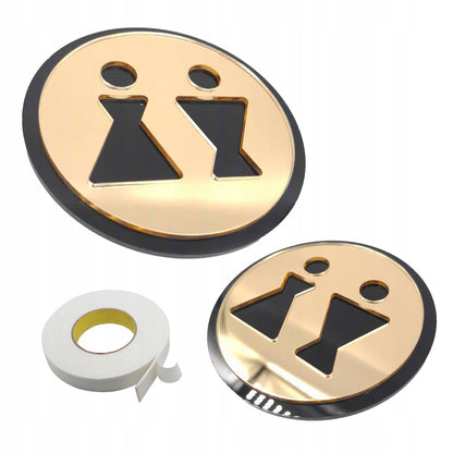 TABLICZKA TOALETA WC ZNAK SYMBOL OZNACZENIE MĘSKI DAMSKI ZNACZEK 9x9 cm