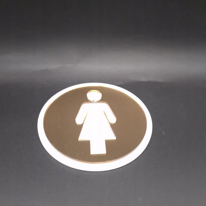 TOALETA OZNACZENIE WC ZNAK SYMBOL MĘSKI DAMSKI ZNACZEK SAMOPRZYLEPNA 9x9 cm