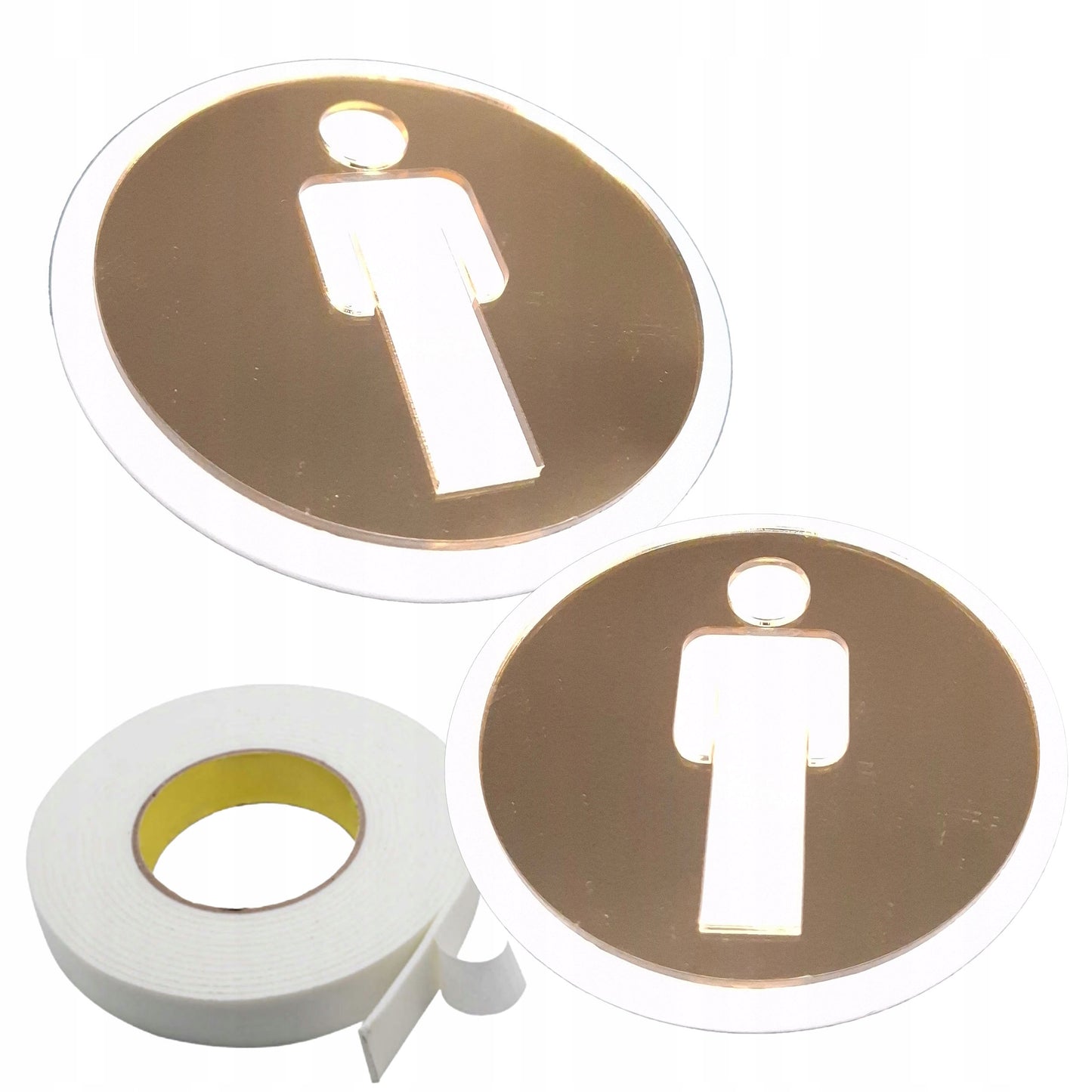 TABLICZKA TOALETA OZNACZENIE WC ZNAK SYMBOL MĘSKI DAMSKI ZNACZEK 9x9 cm