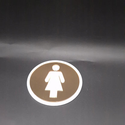 TOALETA OZNACZENIE WC ZNAK SYMBOL MĘSKI DAMSKI ZNACZEK SAMOPRZYLEPNA 9x9 cm