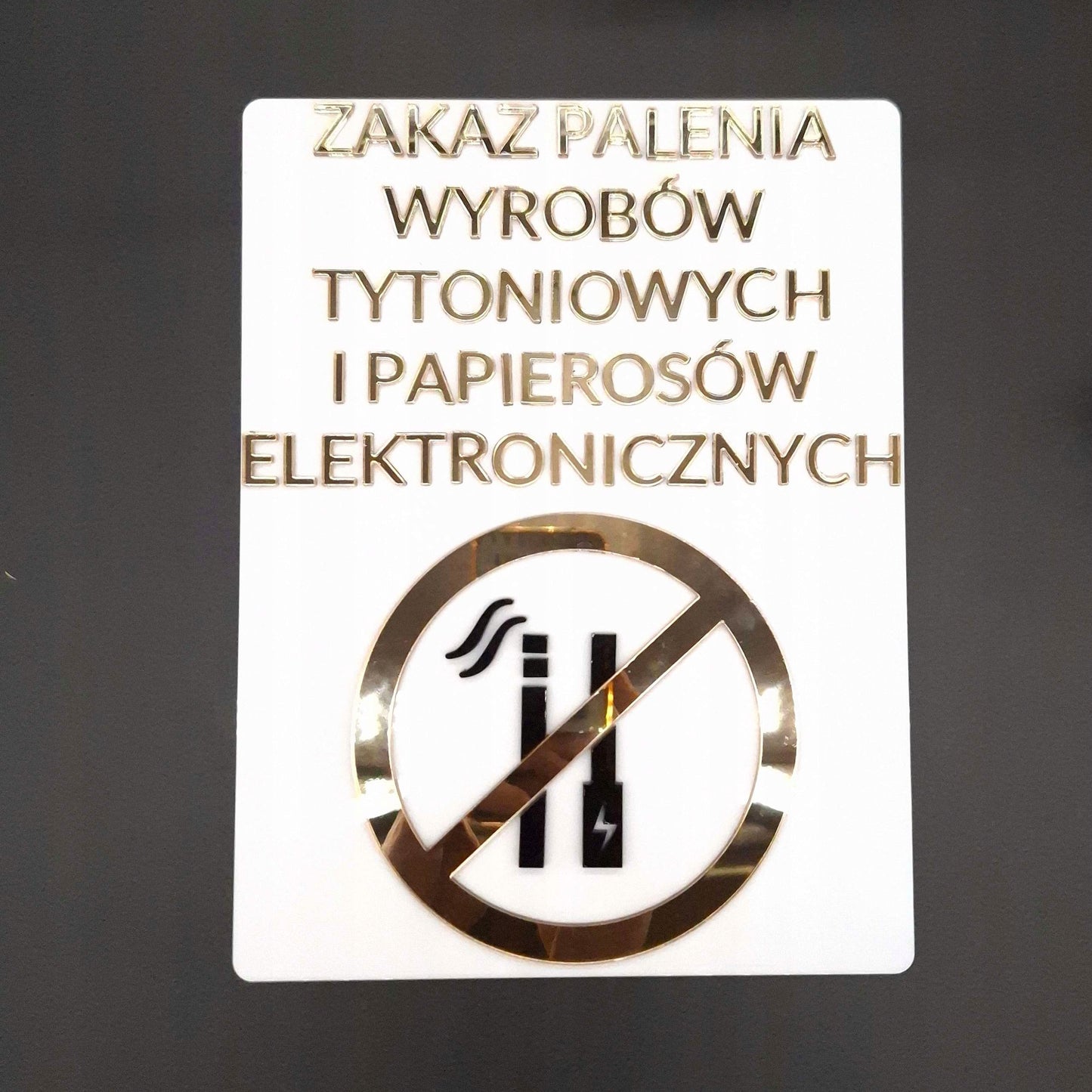 ZNAK TABLICZKA ZAKAZ PALENIA WYROBÓW TYTONIOWYCH E-PAPIEROSÓW JEDNORAZÓWEK