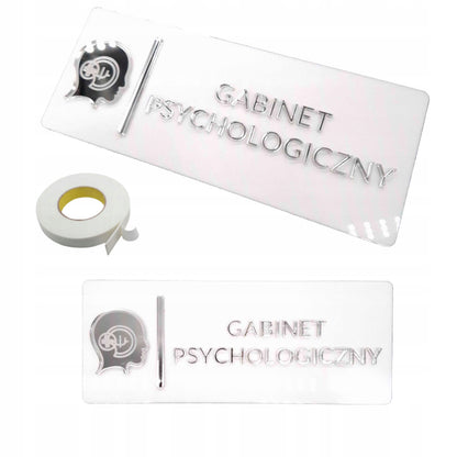 TABLICZKA GABINET PSYCHOLOGICZNY NA DRZWI INFORMACYJNA DO KLINIK PORADNI 3D