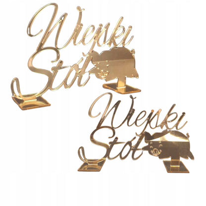 TABLICZKA INFORMACYJNA WIEJSKI STÓŁ NA WESELĘ ŚLUB IMPREZĘ DEKOR 20x36CM