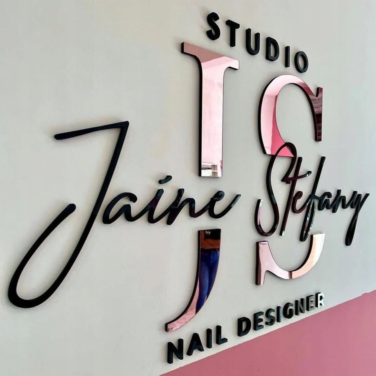 LITERY PRZESTRZENNE NAPIS FIRMOWY LOGO CYFR SZYLD3D ZLOTE PERSONALIZOWANE