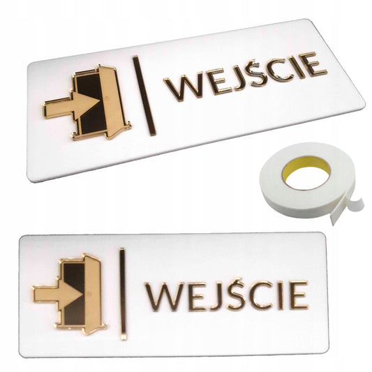 TABLICZKA WEJŚCIE INFORMACYJNA NA DRZWI GLAMOUR PREMIUM RÓŻNE KOLORY 3D