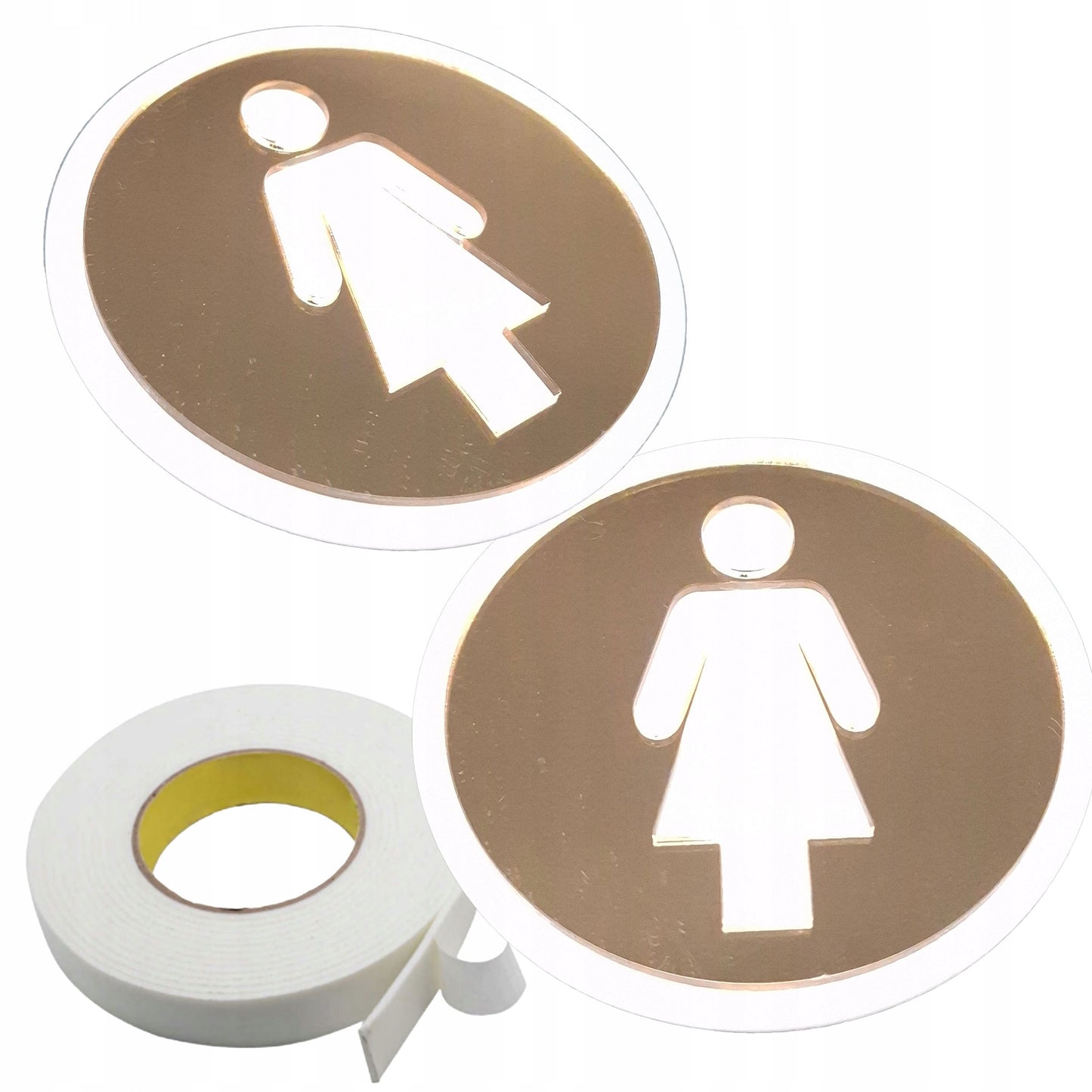 TOALETA OZNACZENIE WC ZNAK SYMBOL MĘSKI DAMSKI ZNACZEK SAMOPRZYLEPNA 9x9 cm