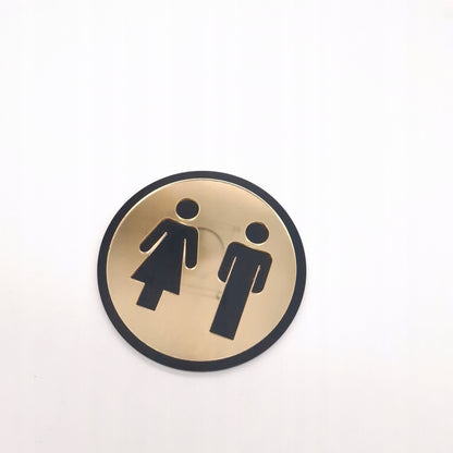 TABLICZKA NA DRZWI TOALETA WC ZNAK SYMBOL MĘSKI DAMSKI PIKTORGRAM 9x9 cm