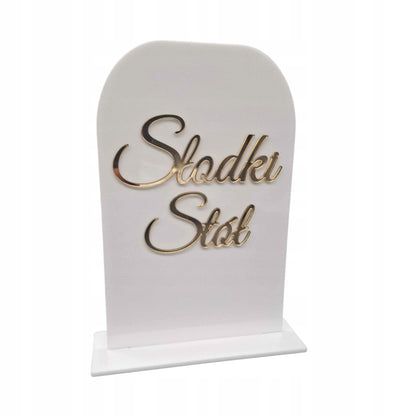 TABLICZKA SŁODKI STÓŁ NA ŚLUB WESELE BABYSHOWER UROCZYSTOŚĆ RÓŻNE KOLORY