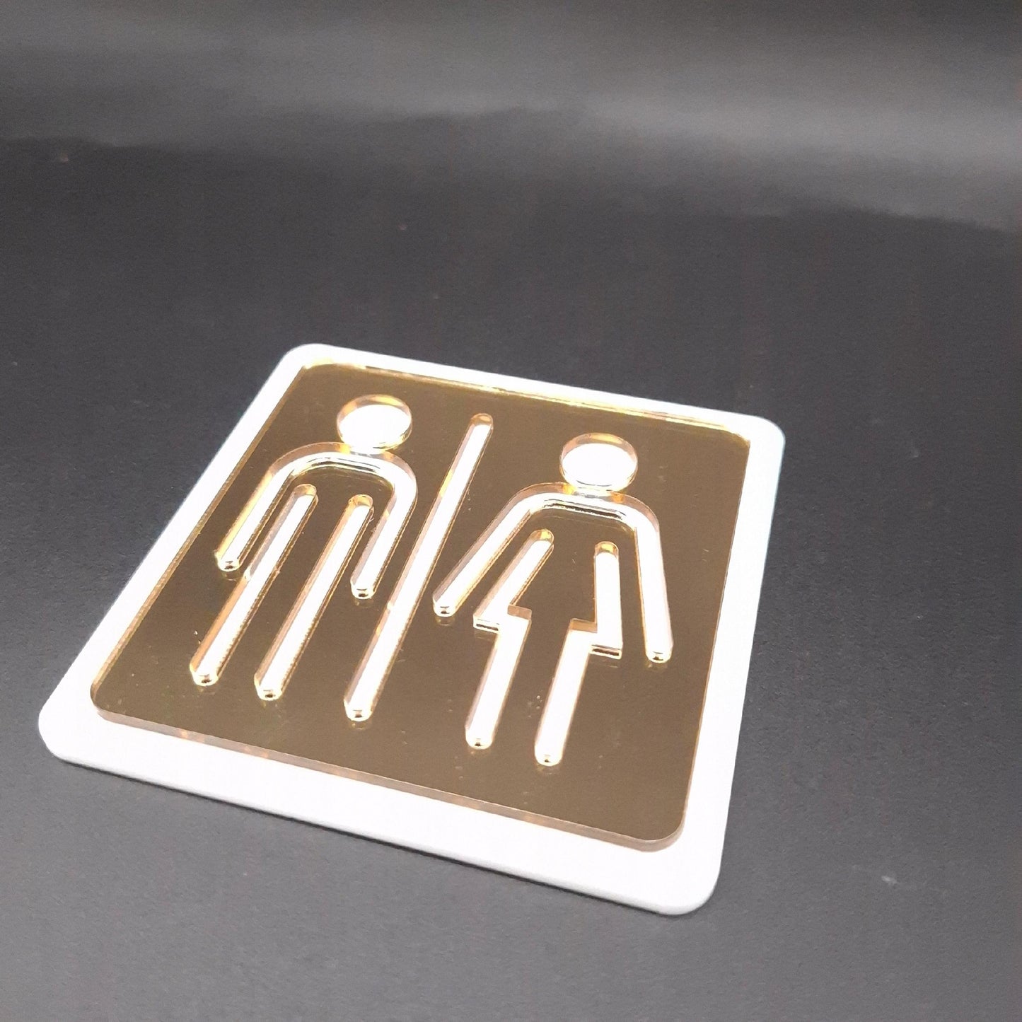 TOALETA WC ZNAK SYMBOL MĘSKI DAMSKI OZNACZENIE TOALETY PIKTORGRAM 9x9 cm