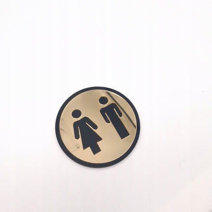 TABLICZKA NA DRZWI TOALETA WC ZNAK SYMBOL MĘSKI DAMSKI PIKTORGRAM 9x9 cm