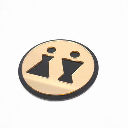 TABLICZKA TOALETA WC ZNAK SYMBOL OZNACZENIE MĘSKI DAMSKI ZNACZEK 9x9 cm