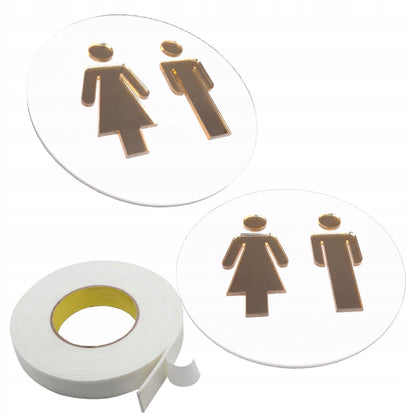 TABLICZKA TOALETA WC ZNAK SYMBOL OZNACZENIE MĘSKI DAMSKI ZNACZEK 9x9 cm