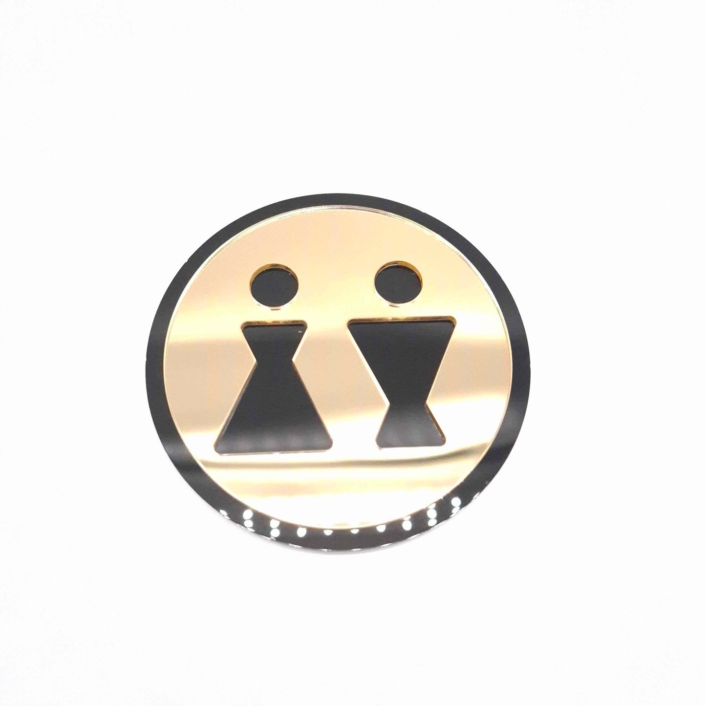 TABLICZKA TOALETA WC ZNAK SYMBOL OZNACZENIE MĘSKI DAMSKI ZNACZEK 9x9 cm