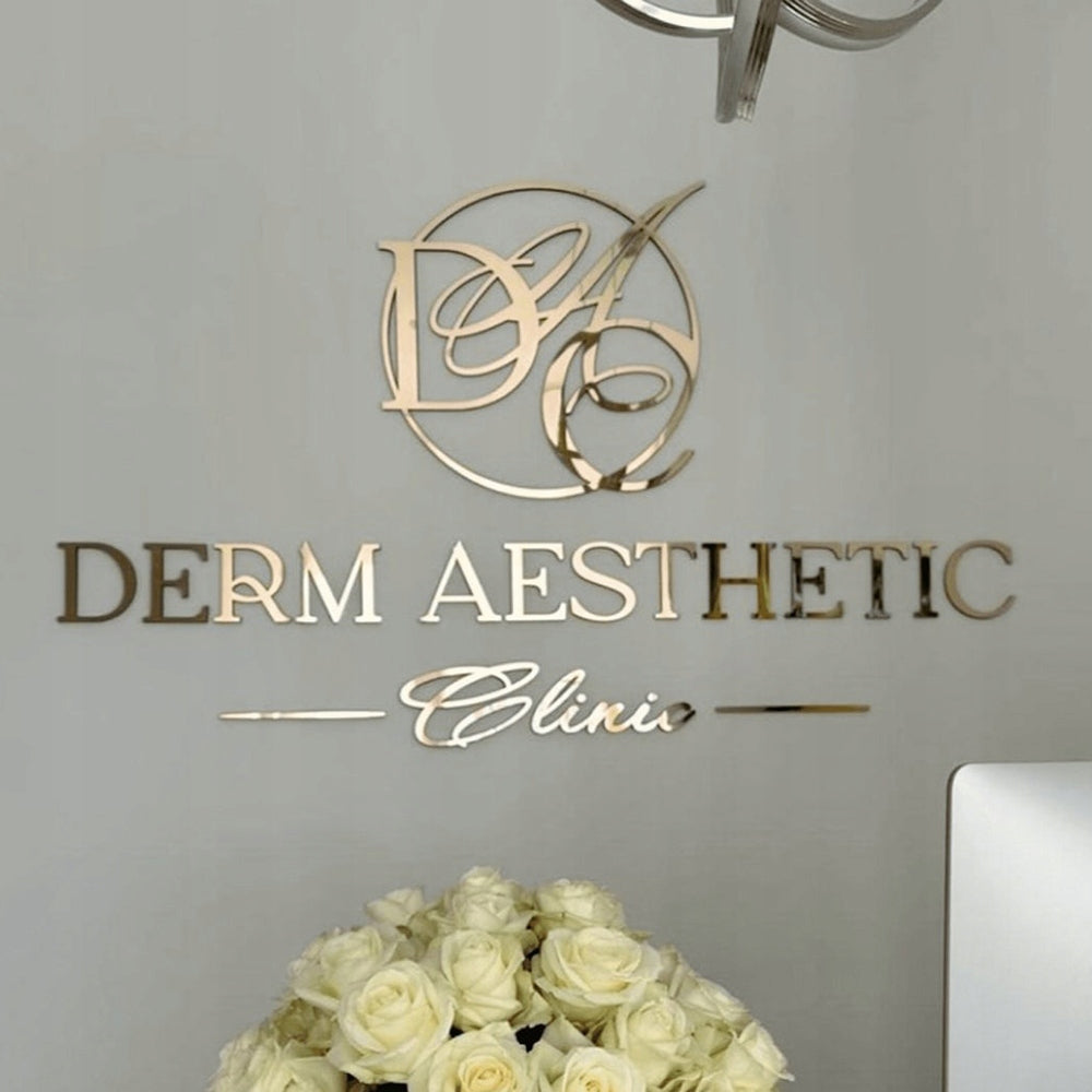 LITERY PRZESTRZENNE NAPIS FIRMOWY LOGO CYFR SZYLD3D ZLOTE PERSONALIZOWANE