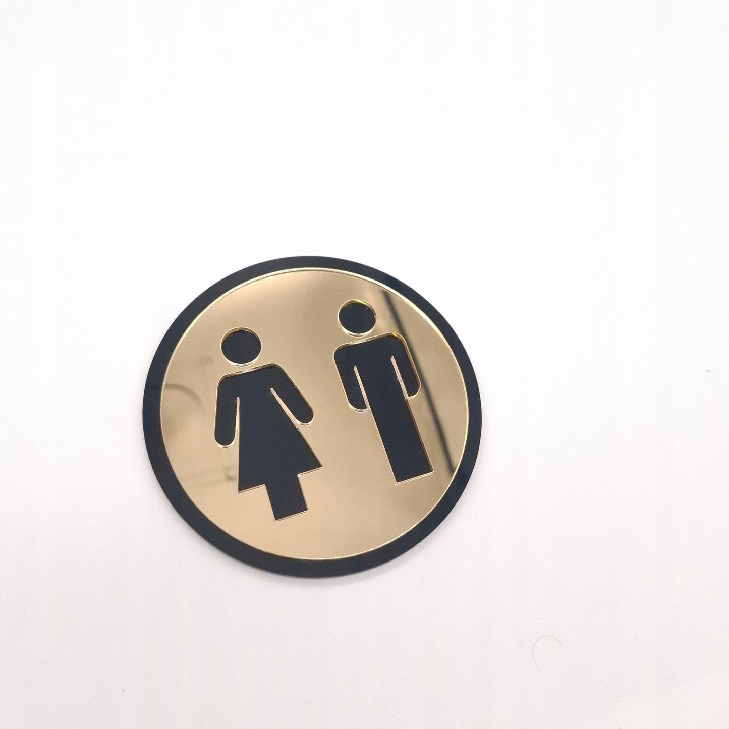TABLICZKA NA DRZWI TOALETA WC ZNAK SYMBOL MĘSKI DAMSKI PIKTORGRAM 9x9 cm