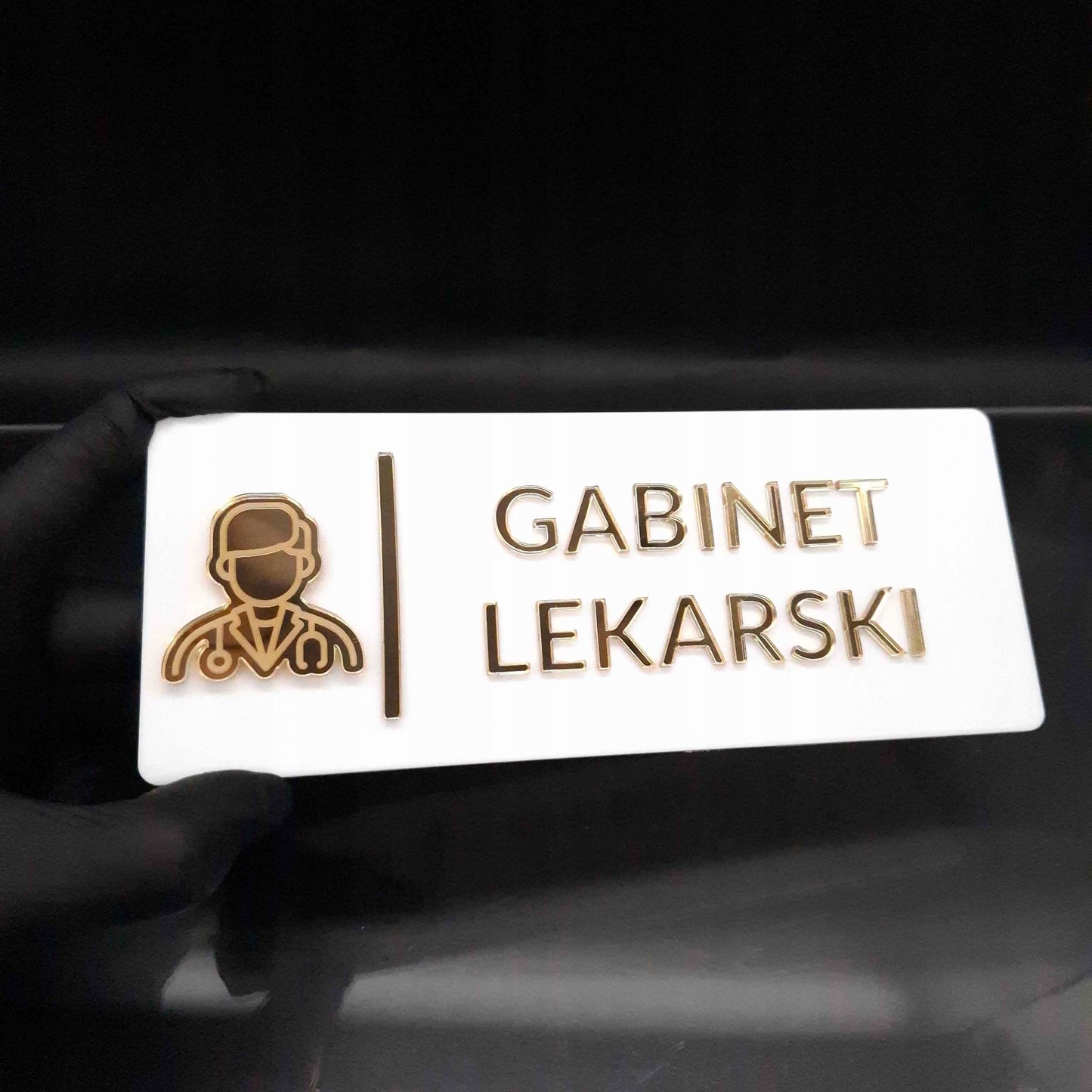 TABLICZKA NA DRZWI Z NAPISEM GABINET LEKARSKI DO KLINIK PRZYCHODNI 3D