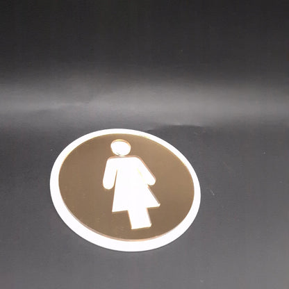 TOALETA OZNACZENIE WC ZNAK SYMBOL MĘSKI DAMSKI ZNACZEK SAMOPRZYLEPNA 9x9 cm