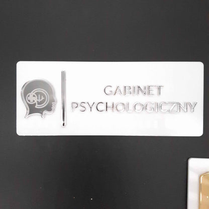 TABLICZKA GABINET PSYCHOLOGICZNY NA DRZWI INFORMACYJNA DO KLINIK PORADNI 3D