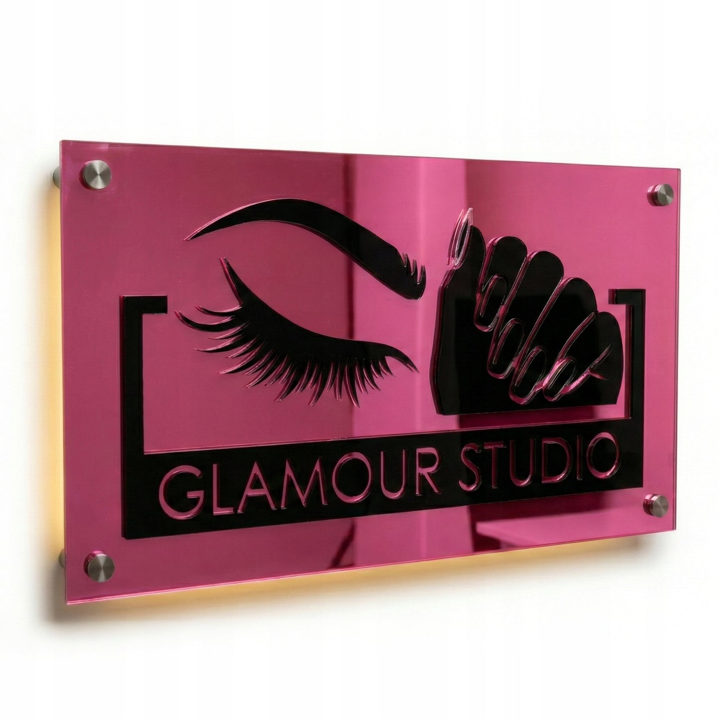 LOGO Z PLEKSI SZYLD REKLAMOWY TABLICA FIRMOWA LED 3D LUSTRO PERSONALIZOWANE